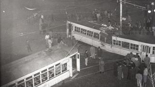 El peor accidente de tranvías sucedió en la Plaza Dos de Mayo en 1961