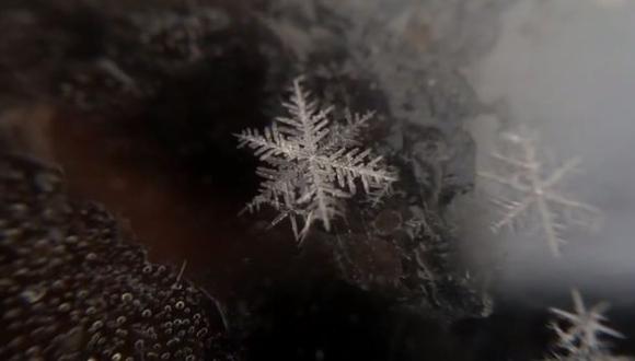 YouTube: video muestra cómo se forma un copo de nieve