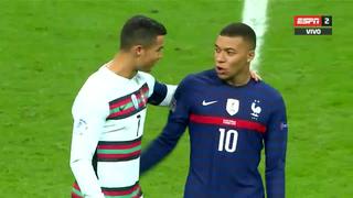Francia vs. Portugal: El curioso diálogo entre Mbappé y Cristiano antes de comenzar el segundo tiempo | VIDEO