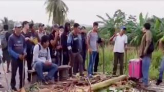 Productores de maíz bloquean carretera Belaúnde Terry en San Martín