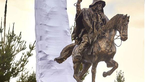 El año pasado, por los 200 años de la batalla de Secchapampa, se levantó este monumento a Basilio Auqui y los morochucos en el distrito de Chiara, Cangallo (Ayacucho). (Foto: Andina)