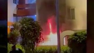 San Isidro: incendio se registró en la residencial Santa Cruz