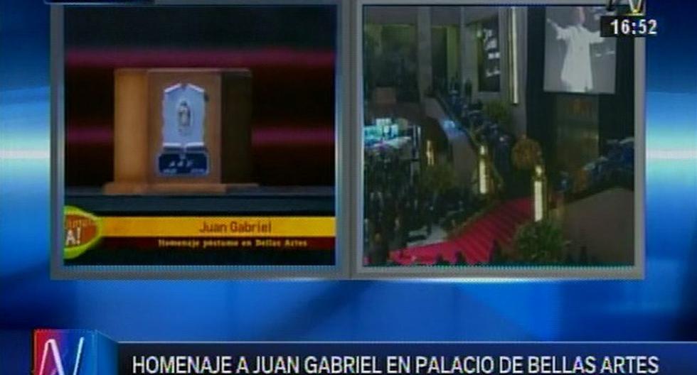 Palacio de Bellas Artes abrió sus puertas para iniciar el homenaje a Juan Gabriel. (Foto: Captura Canal N)