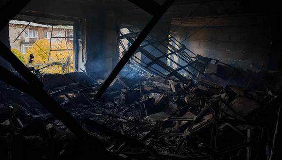 Un departamento destruido en Bakhmut, Donetsk. DIMITAR DILKOFF - AFP