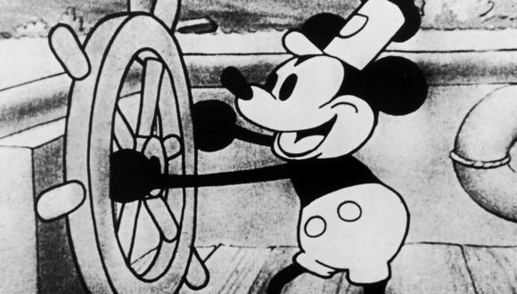 "Steamboat Willie", estrenado el 18 de noviembre de 1928,  fue la primera aparición del personaje Mickey Mouse. (Fuente: Disney)