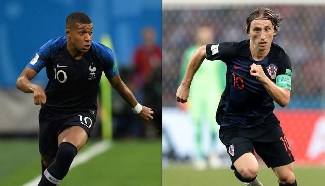 Francia y Croacia disputarán la final de Rusia 2018. Por un lado, Francia llega con más experiencia en este tipo de partidos, mientras que Croacia jugará su primera final. (Foto: AFP)