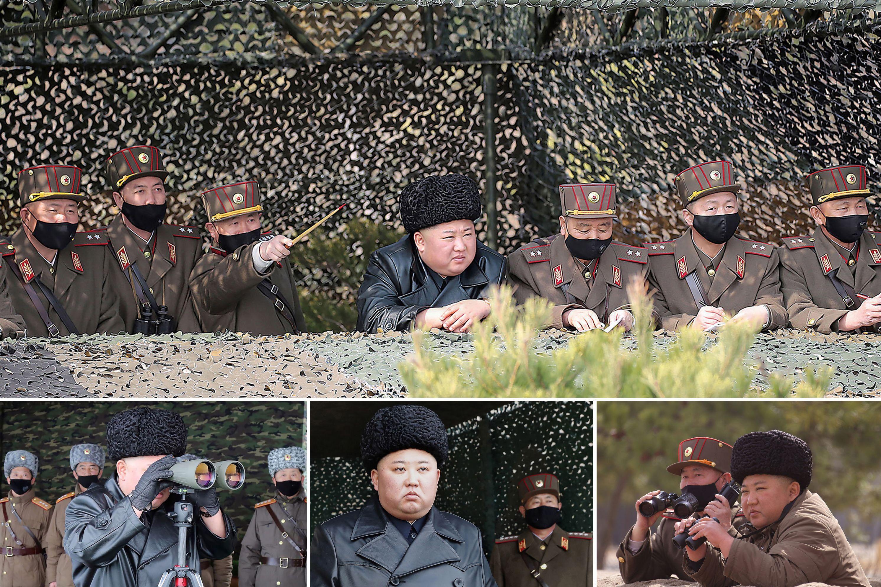 Kim Jong-un asistió desde febrero de 2020 a varios simulacros de ejercicios militares en Corea del Norte. (AFP).