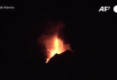 Humo y cenizas en una espectacular nueva erupción del volcán Etna
