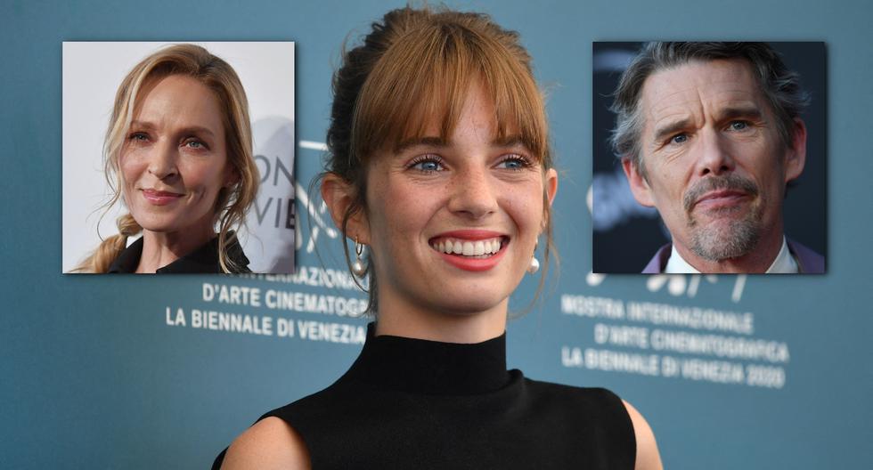 Maya Hawke en 2020, durante el Destival de Venecia. Este 2022, la actriz, hija de Uma Thurman y Ethan Hawke, participa en la cuarta temporada de "Stranger Things".