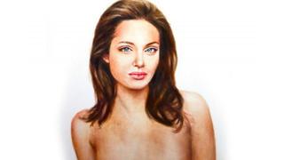 Artista muestra cómo luciría Angelina Jolie tras la mastectomía