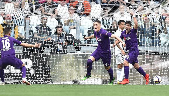 Juventus vs Fiorentina: Nikola Milenkovic y el 1-0 tras aprovechar rebote de Szczesny | Foto: EFE