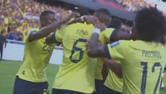 Félix Torres puso el empate de Ecuador ante Uruguay al finalizar el primer tiempo del partido | Captura de video / Twitter