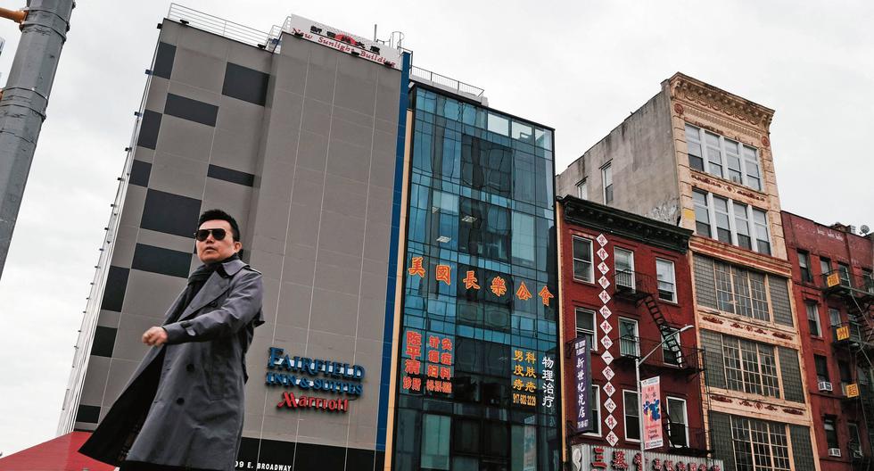 La  presunta comisaría china se ubicaba en un edificio de oficinas en el corazón del bullicioso Chinatown. (Foto: AFP)
