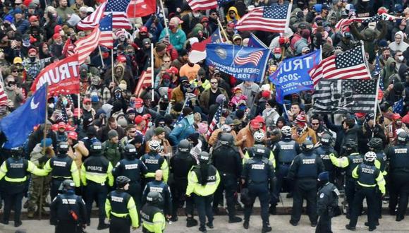 Según informaron los medios internacionales el plan de los partidarios de Trump se sabía desde hace semanas, sin embargo, la policía estadounidense no hizo nada al respecto. (Foto: AFP)