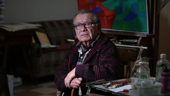 Enrique Galdos Rivas, reconocido pintor peruano, premiado por la Bienal de Florencia. (Foto: Alessandro Currarino/ El Comercio)