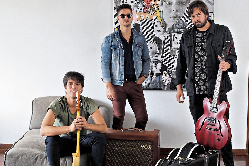 Jorge Velásquez, Luciano Leone y Marcel Caillaux son la nueva formación de la banda nacional. (Foto: Hugo Pérez)
