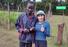 Tokio 2020: Gladys Tejeda regaló zapatillas a joven deportista de bajos recursos de Kenia
