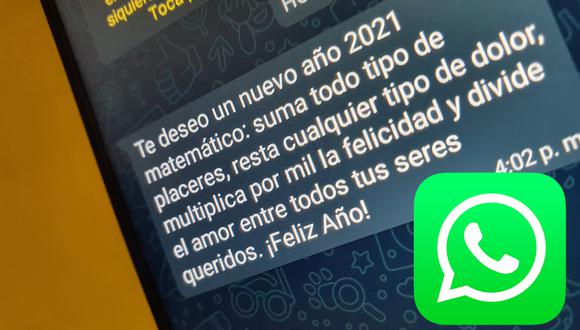 WhatsApp | Frases creativas por Año Nuevo 2021 | Mejores | Saludos |  Imágenes | Aplicaciones | Apps | Smartphone | Celulares | Truco | Tutorial  | Viral | Estados Unidos | España | México | NNDA | NNNI | DATA | MAG.