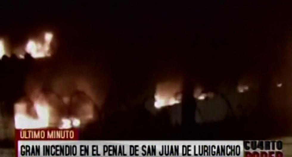 Incendio consume almacén del penal de Lurigancho. (Video: Cuarto Poder)