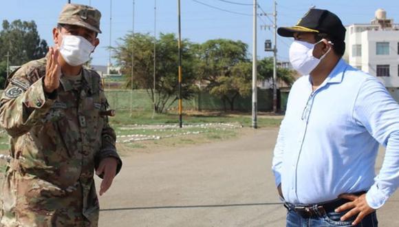 El alcalde de Chiclayo, Marco Gasco, coordina con el Comando de Operaciones Regional COVID-19 la instalación de albergues temporales voluntarios para personas contagiadas con el virus. (Foto: Municipalidad Provincial de Chiclayo)