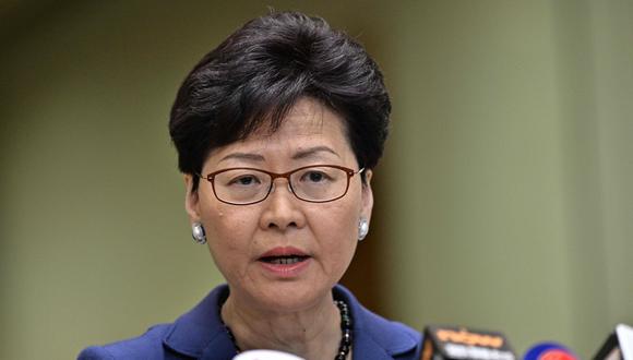 Protestas en Hong Kong: Carrie Lam, jefa del Ejecutivo, denuncia "disturbios organizados". (AFP).