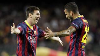 Dani Alves subió una imagen con Lionel Messi y añadió una curiosa leyenda a la publicación