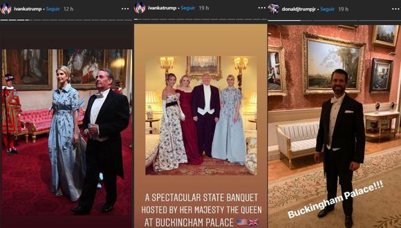 Con un estilo poco real o presidencial, toda la familia Trump inundó Instagram con sus recuerdos de la visita de Estado. (Foto: Captura - Instagram)
