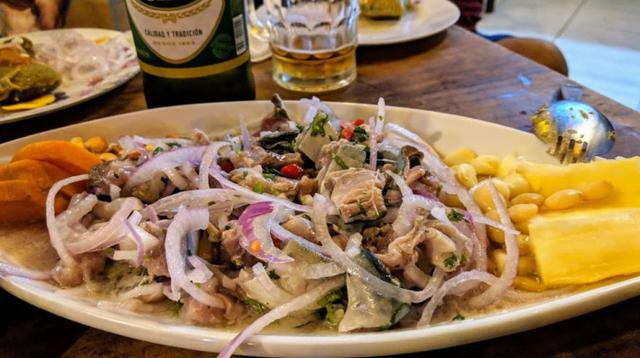 Ceviche de cavalla en Bucanieri.