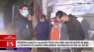 Lurín: frustran robo de mercadería valorizada en S/ 350 mil en almacén textil