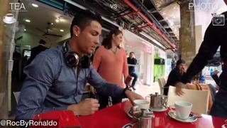 Cristiano Ronaldo: mira qué pasa cuando llega a un café [VIDEO]