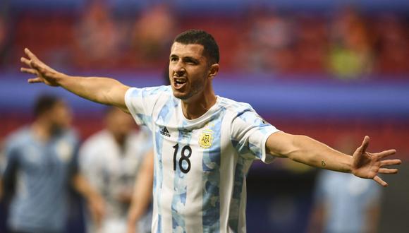 Guido Rodríguez anotó el único gol del partido Argentina vs. Uruguay por la Copa América 2021. (Foto: AFP)