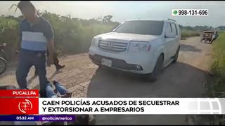 Pucallpa: cuatro policías son detenidos por secuestro y extorsión contra empresarios | VIDEO