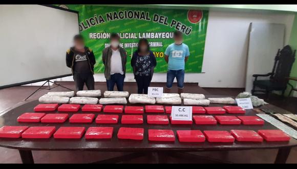Chiclayo: PNP encuentra 60 kilos de droga dentro de vivienda durante la madrugada. (Foto: Sandro Chambergo)