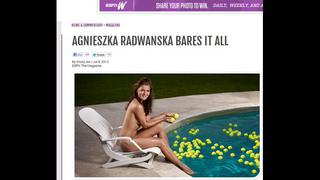 Tenista posó desnuda y fue criticada por la Iglesia Católica en Polonia
