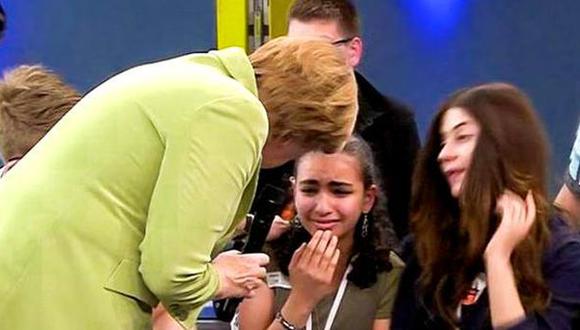 Merkel justificó su reacción al llanto de una niña palestina