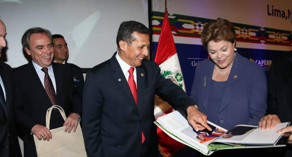 Humala se reuni&oacute; con la presidenta de Brasil, Dilma Rousseff, en Palacio de Gobierno. (Foto: Andina)