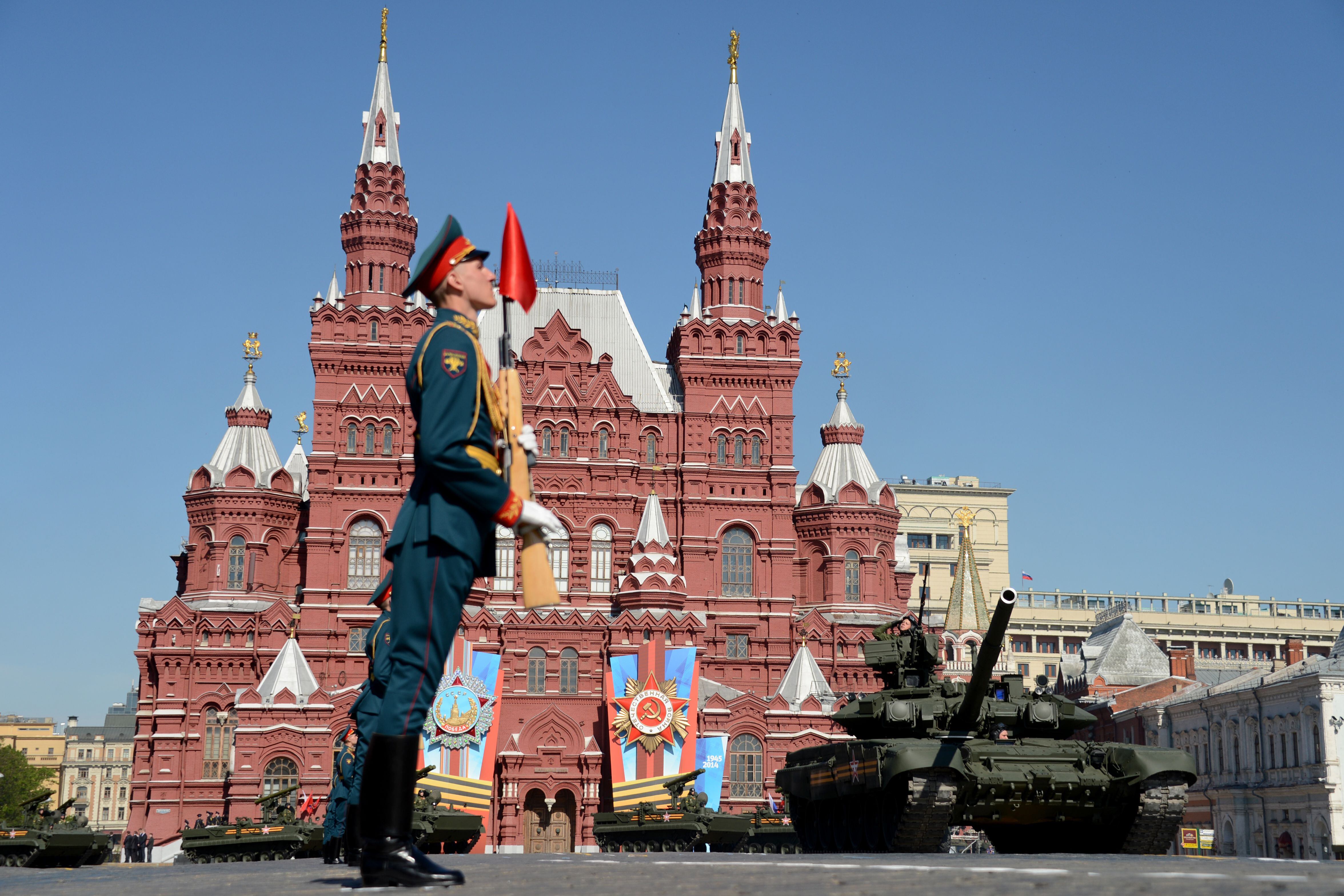 File photo from 2014 showing the military parade in Moscow's Red Square on Victory Day.  AFP PHOTO / KIRILL KUDRYAVTSEV