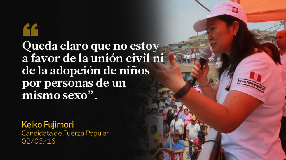 Keiko Fujimori firm&oacute; un compromiso en el que se muestra en contra de la uni&oacute;n civil entre personas del mismo sexo y del aborto. (Foto: El Comercio)
