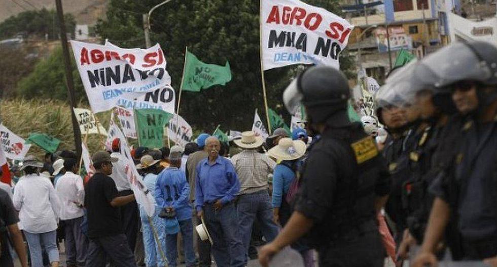 Las protestas contra el proyecto minero Tío María continúan en Arequipa.  (Foto: Referencial/GEC)