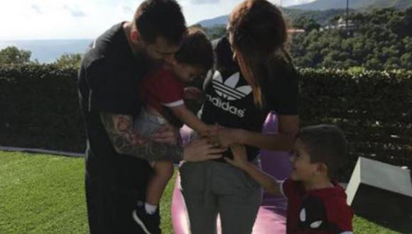 Antonella Rocuzzo, esposa de Lionel Messi, utilizó su cuenta de Instagram para revelar al nuevo miembro de la familia de la 'Pulga'. (Foto: Internet)