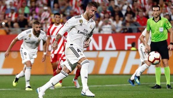 El defensor español anotó un gol desde los doce pasos ante el Girona. (Instagram: @sergioramos)