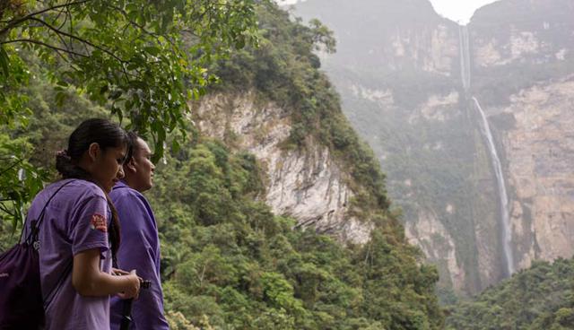 La altura total de la catarata de Gocta es de 771 metros, lo que la ubica en el lugar número 15 en la lista mundial de cascadas con mayor caída. Los pobladores de los centros poblados de San Pablo y Cocachimba  hacen gestiones para proteger las riquezas que existen en la zona. (Foto: Carlos Ly)