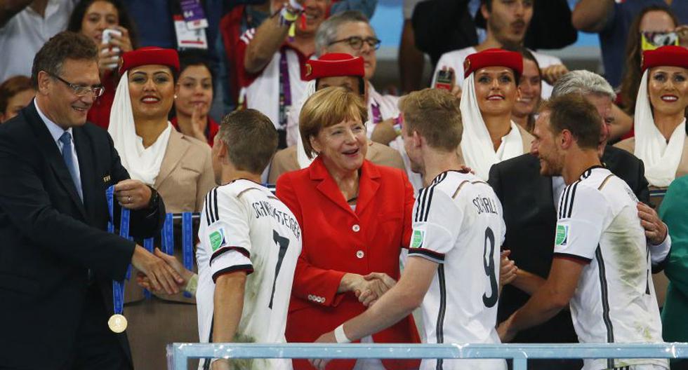 Angela Merkel es fanática del fútbol, especialmente de la selección alemana (Foto: Getty Images)