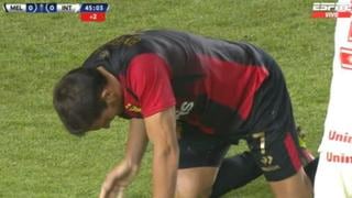 El travesaño le negó el gol a Cristian Bordacahar en favor de Melgar vs. Inter | VIDEO