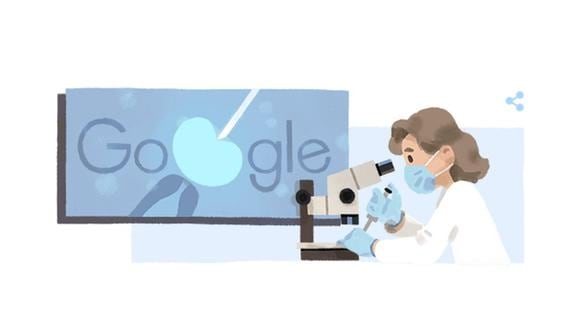 Google dedicó un 'doodle' a la científica Anne McLaren por su cumpleaños. (Imagen: Google)