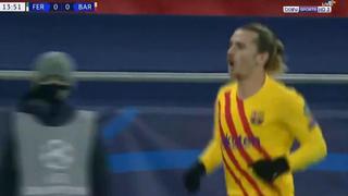Antoine Griezmann define de taco y anota un golazo para el 1-0 del Barcelona vs. Ferencvaros | VIDEO