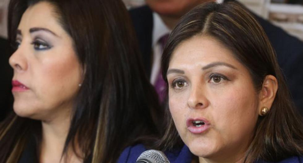 La legisladora de Fuerza Popular, Karina Beteta, respaldó a su colega de bancada Alejandra Aramayo, tras a acusación de presunta extorsión. (Foto: Andina)