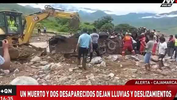 Una mujer fallecida y dos personas desaparecidas dejan intensas lluvias y deslizamientos en Cajamarca. (ATV+)