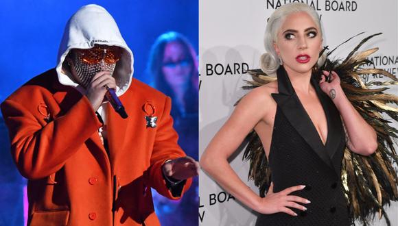 Bad Bunny genera críticas por letra de su canción en la que menciona a Lady Gaga. (Foto: AFP)