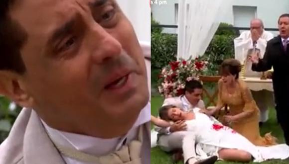 ‘Rafaella’ recibió impacto de bala el día de su boda con ‘Pepe’. (Foto: Captura América TV).